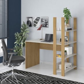 mesa escrivaninha prateleira carvalho off white 1200 08