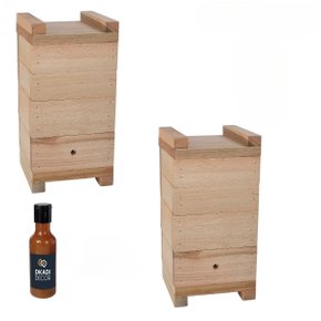 01 kit 2 caixas impa abelhas sem ferrao 10x10 eucalipto atrativo cera