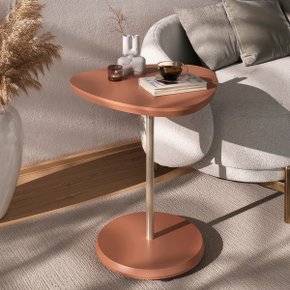 02 mesa de apoio lateral oval bel 100 mdf terracota