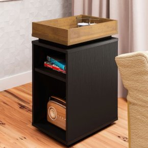 06 mesa de apoio com prateleira olivia preto pinho