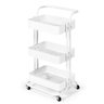 07 carrinho multiuso organizador 3 prateleiras em ferro branco