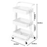 10 carrinho multiuso organizador 3 prateleiras em ferro branco