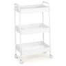 03 carrinho multiuso organizador 3 prateleiras branco