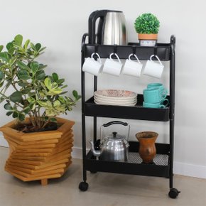 08 carrinho multiuso organizador 3 prateleiras preto