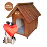 01 casinha de cachorro de madeira simples extra gigante n 7