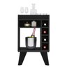 05 bar drink aparador com espelho e adega com 6 nichos preto