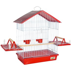 01 gaiola calopsita teto plastico vermelho