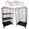 01 gaiola viveiro ou canil fauna multiuso grande preto