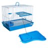 02 gaiola para coelho porquinho da india e chinchila com andar azul