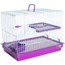 04 gaiola para coelho porquinho da india e chinchila com andar lilas