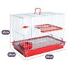 05 gaiola para coelho porquinho da india e chinchila com andar vermelho