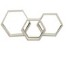 01 kit nicho de parede hexagonais em mdp branco