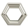 05 kit nicho de parede hexagonais em mdp branco