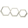 06 kit nicho de parede hexagonais em mdp branco