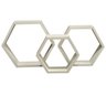 07 kit nicho de parede hexagonais em mdp branco