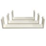 02 kit 3 mini prateleiras flutuantes de parede em mdp branco