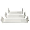 04 kit 3 mini prateleiras flutuantes de parede em mdp branco