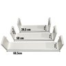 05 kit 3 mini prateleiras flutuantes de parede em mdp branco