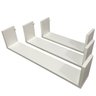 06 kit 3 mini prateleiras flutuantes de parede em mdp branco