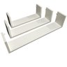 08 kit 3 mini prateleiras flutuantes de parede em mdp branco