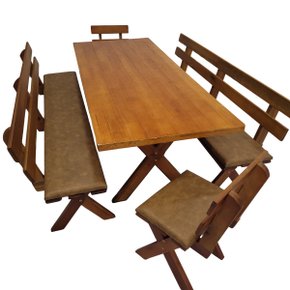 14 estofados bancos conjunto churrasco