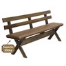 09 conjunto mesa madeira macica para churrasco mesa 4 bancos estofados jambo