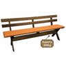 10 conjunto mesa madeira macica para churrasco mesa 4 bancos estofados laranja