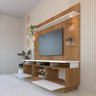 05 rack e painel tv 65 com led nichos e portas katarine