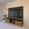 08 rack e painel tv 65 com led nichos e portas katarine
