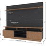 09 rack e painel tv 65 com led nichos e portas katarine