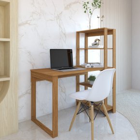 11 mesa escrivaninha c estante 4 prateleiras licce