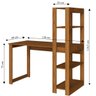 13 mesa escrivaninha c estante 4 prateleiras licce