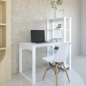 16 mesa escrivaninha c estante 4 prateleiras licce