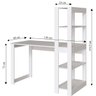 18 mesa escrivaninha c estante 4 prateleiras licce