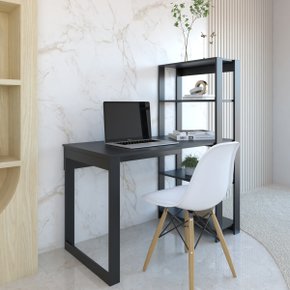 21 mesa escrivaninha c estante 4 prateleiras licce