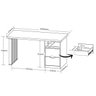 16 escrivaninha home office 2 gavetas florence