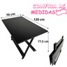 conjunto estofado 4 cadeiras rosas mesa tampo mdf preta 5