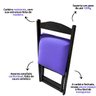 07 conjunto mesa dobravel mdf 120x70 c 4 cadeiras estofadas roxo