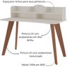 04 conjunto escrivaninha com nichos cedro e cadeira slim estofada melanie branco