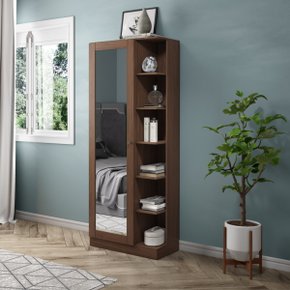 08 sapateira com espelho e estante duetto branco hp