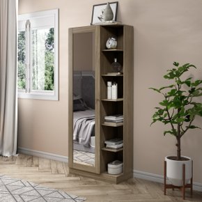 15 sapateira com espelho e estante duetto branco hp