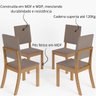 11 kit com 4 cadeiras de jantar milla nature linho
