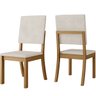 07 kit com 02 cadeiras de jantar milla nature linho