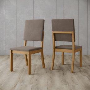 08 kit com 02 cadeiras de jantar milla nature linho