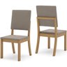 14 kit com 02 cadeiras de jantar milla nature linho