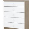 06 comoda infantil 5 gavetas bala de menta branco