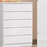 12 comoda infantil 5 gavetas bala de menta branco