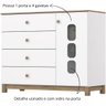 03 comoda 4 gavetas e porta com vidro aconchego branco jequitiba hp