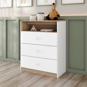 01 comoda 3 gavetas com nicho decorativo magia