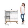 02 comoda 3 gavetas com porta e nicho confete